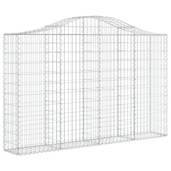 vidaXL Panier de gabions arqué 200x30x120/140 cm Fer galvanisé