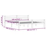 vidaXL Cadre de lit Gris foncé Bois de pin massif 180x200 cm