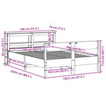 vidaXL Cadre de lit sans matelas cire marron 140x200cm bois pin massif