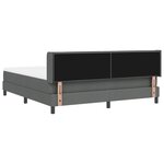 Lit à ressorts vidaXL avec matelas gris foncé 180x200 cm en tissu