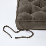Galette de chaise coussin rehausseur en suédine Gris foncé  40 x 40 x 10 cm - HOMESCAPES