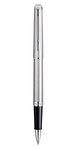 Waterman hemisphere stylo roller  acier inoxydable  recharge noire pointe fine  coffret cadeau
