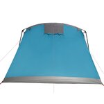 vidaXL Tente familiale tunnel 8 personnes bleu imperméable