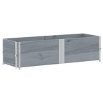 vidaXL Jardinière gris 150x50 cm bois massif de pin
