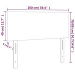 vidaXL Tête de lit à LED Taupe 100x5x78/88 cm Tissu