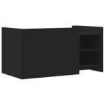 vidaXL Table basse noir 100x50x50 cm bois d'ingénierie
