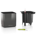 Lechuza jardinière de table cube glossy 16 all-in-one blanc brillant