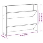 vidaXL Armoire à chaussures murale Blanc 80x18x60 cm Aggloméré