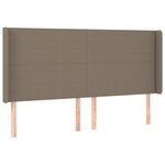 vidaXL Sommier à lattes de lit avec matelas Taupe 200x200 cm Tissu