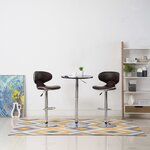 vidaXL Tabourets de bar 2 Pièces marron similicuir