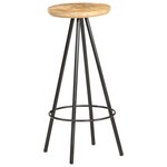 vidaXL Tabourets de bar lot de 4 bois de manguier brut