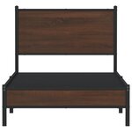 vidaXL Cadre de lit en métal sans matelas chêne marron 80x200 cm