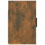 vidaXL Table de chevet murale Chêne fumé 50x30x47 cm