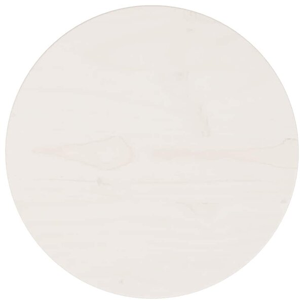 vidaXL Dessus de table Blanc Ø30x2 5 cm Bois de pin massif