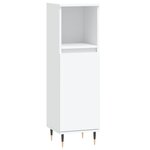 vidaXL Ensemble de meubles salle de bain 3 Pièces blanc bois d'ingénierie