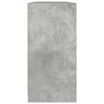 vidaXL Bibliothèque avec portes gris béton 204x37x75 cm