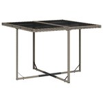 vidaXL Ensemble à manger de jardin 5 Pièces coussins gris résine tressée