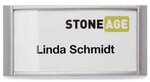 Boite de 10 Badge CLASSIC Magnétique 74 x 34 mm Argent DURABLE