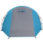 vidaXL Tente de camping tunnel 4 personnes bleu imperméable