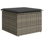 vidaXL Salon de jardin 11 Pièces avec coussins gris résine tressée