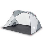 vidaXL Tente de plage gris escamotable imperméable