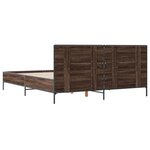 vidaXL Cadre de lit sans matelas chêne marron 135x190 cm