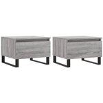 vidaXL Tables basses 2 Pièces sonoma gris 50x46x35 cm bois d'ingénierie