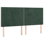 vidaXL Cadre de lit sans matelas vert foncé 200x200 cm velours