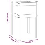 vidaXL Jardinières d'extérieur 2 Pièces 40x40x70 cm bois de pin massif
