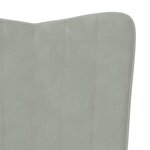 vidaXL Chaise à bascule Gris clair Velours