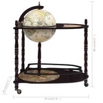 vidaXL Support de vin autoportant globe Bois d'eucalyptus Vert