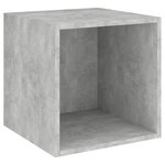 vidaXL Armoires murales 2 Pièces Gris béton 37x37x37 cm Bois d’ingénierie
