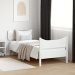 vidaXL Cadre de lit sans matelas blanc 100x200 cm bois de pin massif