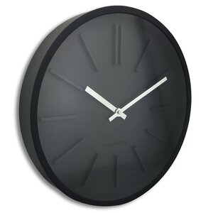 Horloge murale analogique Goma silence, Ø 35 cm - Noir