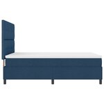 vidaXL Lit à ressort avec matelas bleu 160x200 cm en tissu