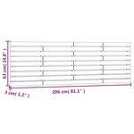 vidaXL Tête de lit murale 206x3x63 cm Bois massif de pin