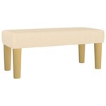 vidaXL Sommier à lattes de lit et matelas Crème 90x190 cm Tissu