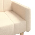 vidaXL Canapé-lit à 2 places crème tissu