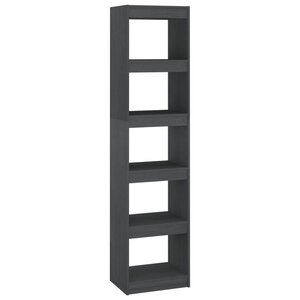 vidaXL Bibliothèque/Séparateur de pièce Gris 40x30x167 5 cm Pin massif