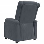 vidaXL Fauteuil inclinable Gris foncé Velours