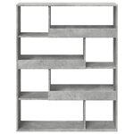 vidaXL Bibliothèque gris béton 100x33x125 5 cm bois d'ingénierie
