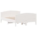 vidaXL Cadre de lit sans matelas blanc 140x200 cm bois de pin massif