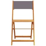 vidaXL Ensemble de bistro 3 Pièces anthracite tissu et bois massif