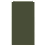 vidaXL Buffet vert olive 67x39x73 cm acier