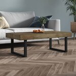 vidaXL Table basse Marron foncé et noir 120x60x40 cm MDF et fer