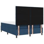 vidaXL Lit à ressorts avec matelas bleu 160x200 cm en tissu