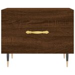vidaXL Table basse Chêne marron 50x50x40 cm Bois d'ingénierie