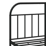 vidaXL Cadre de lit métal sans matelas avec pied de lit noir 135x190cm