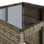 vidaXL Salon de jardin 4 Pièces avec coussins gris résine tressée