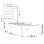 vidaXL Cadre de lit sans matelas blanc bois massif 90x190 cm